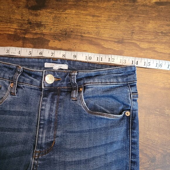 STS Blue Jeans Size 27 Skinny Mid Rise Medium Dark Wash Stretch Denim - Picture 6 of 11